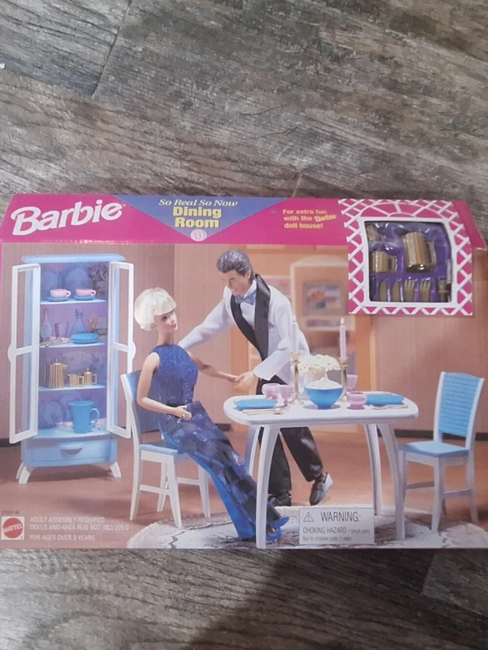 Vintage 1998 Mattel Barbie So Real So Now Dining Room Playset - Unopened